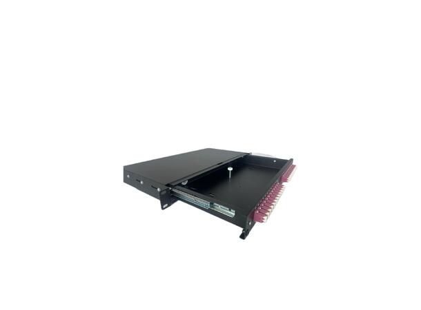 Fiberpanel OM4 inkl 24xLC-D adapter sort 