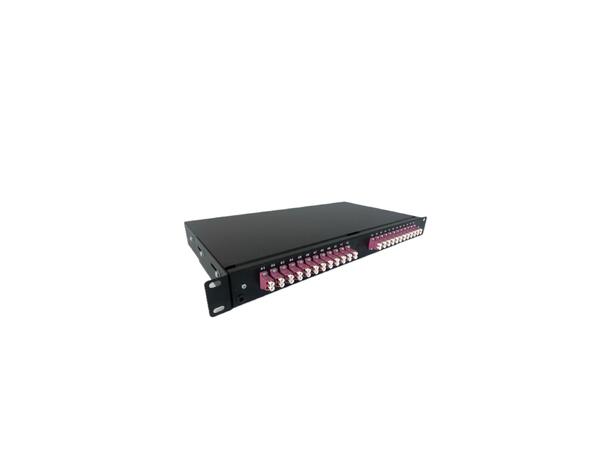 Fiberpanel OM4 inkl 24xLC-D adapter sort 