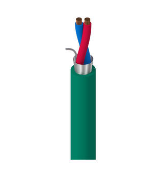 KNX kabel 1x2x0.8 grønn 500mT Belden YE00905, Flammehemmet halogenfri