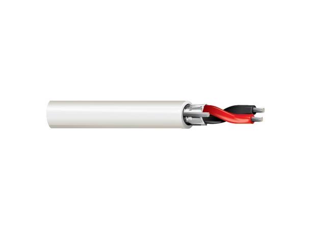 Lyd/kontroll 1p analog fleksibel Belden AWG22 Ø=3,4mm PVC hvit, 305mT 