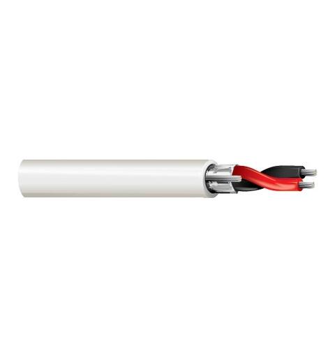 Lyd/kontroll 1p analog fleksibel Belden AWG22 Ø=3,4mm PVC Hvit, 305mT