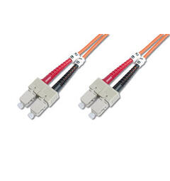 Patch Fiber OM1 SC/SC Orange 7m Duplex Halogenfri 3mm