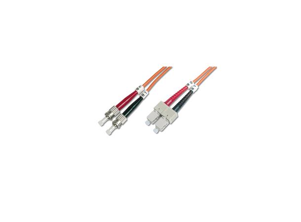 Patch Fiber OM1 SC/ST Orange 15m Duplex Halogenfri 3mm 