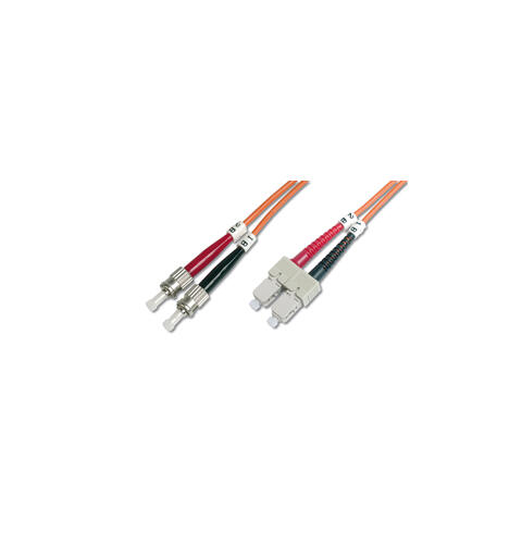 Patch Fiber OM1 SC/ST Orange 15m Duplex Halogenfri 3mm
