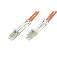 Patch Fiber  OM1 LC/LC Orange 10m Duplex Halogenfri 3mm