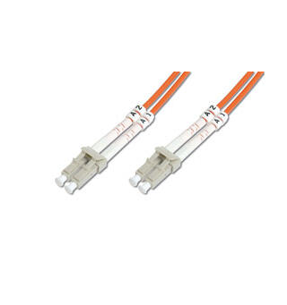 Patch Fiber  OM1 LC/LC Orange 10m Duplex Halogenfri 3mm