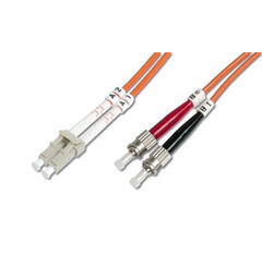 Patch Fiber  OM1 LC/ST Orange 20m Duplex Halogenfri 3mm