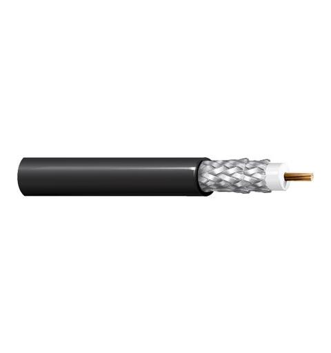 Videokoaks RG6 UHDTV 6 GHz SDI fleksibel Belden  Ø=6,9mm Sort, 305mT