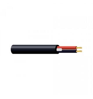 Høyttalerkabel 2x1.5mm2 Sort 100mT Belden Ø=7,0mm PVC Sort, 100mT