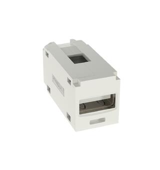 Mini-Com USB 2.0 A modul gjennomføring Panduit, Hvit