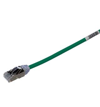 Patch kat6a F/UTP HF Grønn 1.5m, AWG28 Panduit Miniatyrpatch