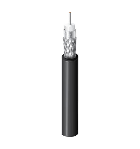 Videokoaks miniatyr 4K UHD 12G-SDI Belden Ø=4,0mm PVC Sort, 305mT