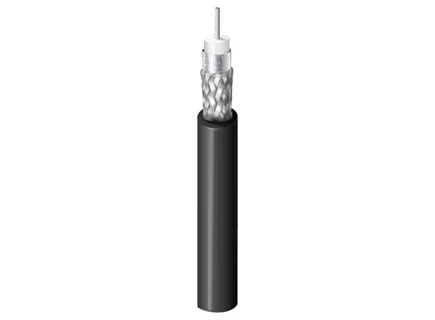 Videokoaks miniatyr 4K UHD 12G-SDI Belden Ø=4,0mm PVC Sort, 305mT 