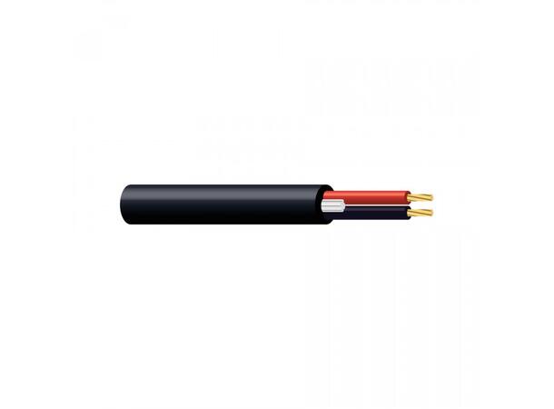Høyttalerkabel 2x2,5mm2 HF Belden Ø=7,3mm  Dca-s1,d2,a1 Sort, 500mT 