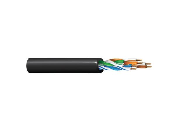 Kat5e U/UTP 4p PVC fleksibel Belden CatSnake AWG24 (7x32) Sort, 305mT 