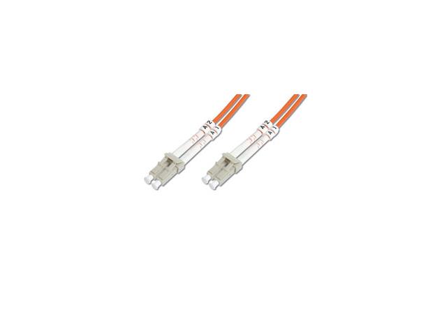 Patch Fiber  OM1 LC/LC Orange 1m Duplex Halogenfri 3mm