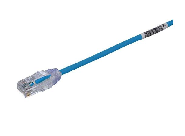 Patch kat6 UTP HF Blå 0.5m, AWG28 Panduit Miniatyrpatch 