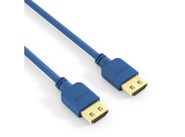 HDMI 2.0 Premium High Speed Tynn 2m PureLink, PureInstall blå 