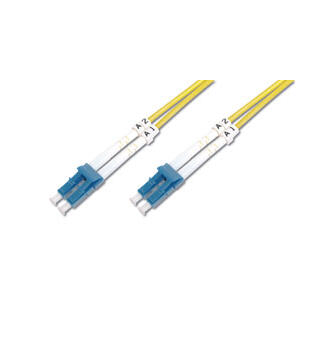 Patch Fiber OS2 LC-SC Gul 20m Duplex Halogenfri 3mm