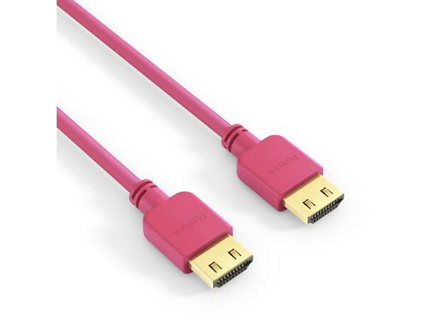 HDMI 2.0 Premium High Speed Tynn 2m PureLink,  PureInstall rød