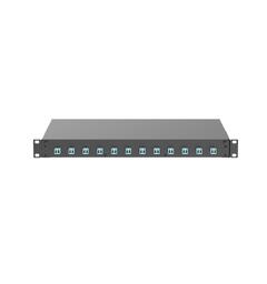 Fiberpanel 19" med 12xLC-D OM3/OM4 Aqua Panduit