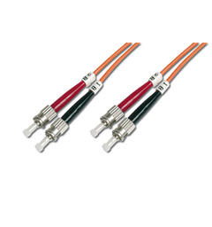 Patch Fiber OM1 ST/ST Orange 1m Duplex Halogenfri 3mm