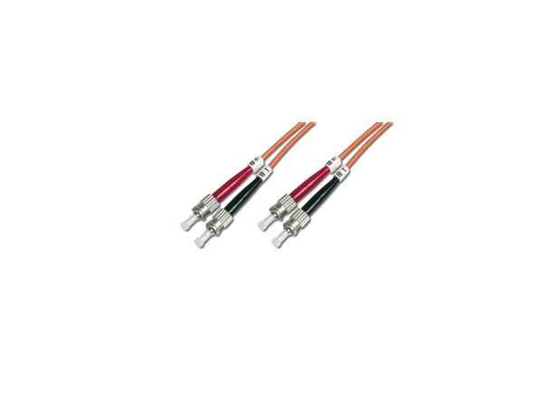 Patch Fiber OM1 ST/ST Orange 1m Duplex Halogenfri 3mm