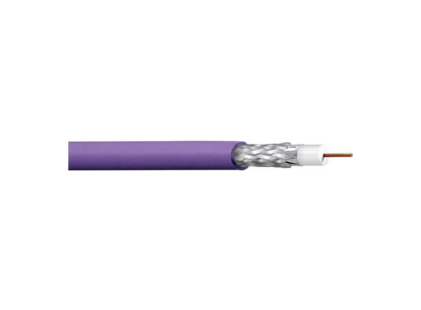 Videokoaks RG59 miniatyr UHDTV 6 GHz Belden Ø=4,5mm LSZH Lilla, 500mT 