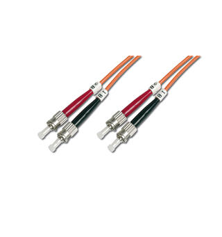 Patch Fiber OM1 ST/ST Orange 2m Duplex Halogenfri 3mm