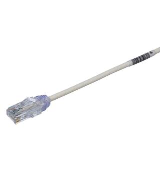 Patch kat6 UTP HF Offwhite 2.5m, AWG28 Panduit Miniatyrpatch