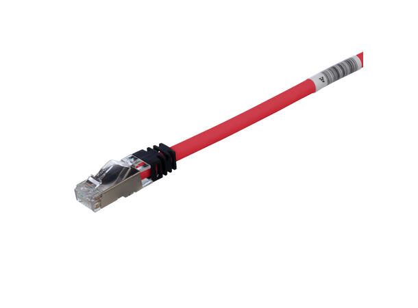 Patch kat6a 10gig FTP HF Rød 0.5m Panduit 
