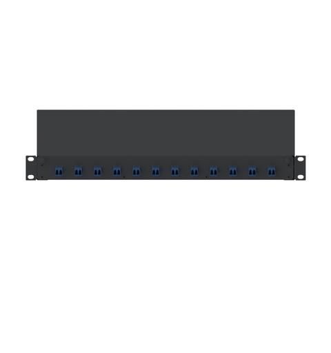 Fiberpanel 19" med 12xLC-D OS2 Blå Panduit