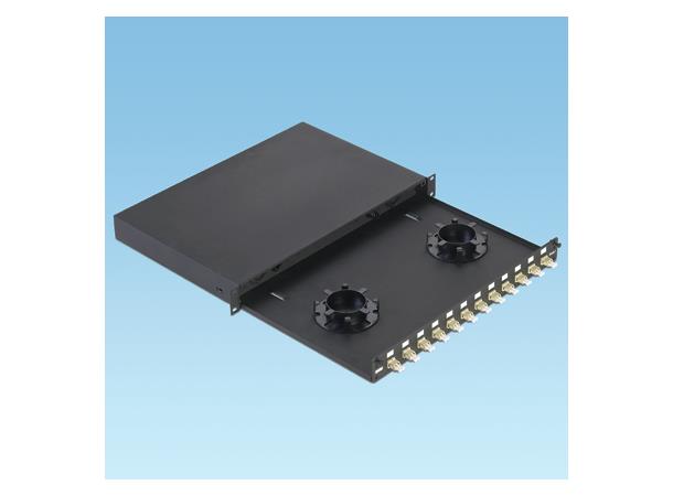 Fiberpanel 19" med 12xLC-D OS2 Blå Panduit