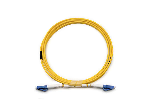 Jotec Patch Fiber OS2 LC-LC Duplex 2m Halogenfri, Gul, 3mm 