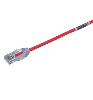Patch kat6 UTP HF Rød 1.5m, AWG28 Panduit Miniatyrpatch