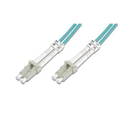 Fiberpatch OM3, LC-LC Dupl, 20m Halogenfri 3mm, Aqua