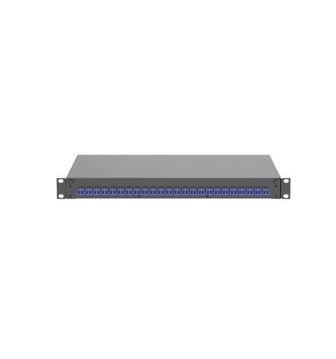Fiberpanel 19" med 24xLC-D OS2 Blå Panduit