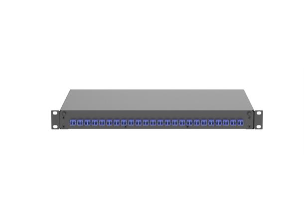Fiberpanel 19" med 24xLC-D OS2 Blå Panduit