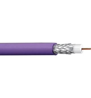 Videokoaks RG6 UHDTV 6 GHz SDI LSZH Belden  Ø=6,9mm Dca-s1d1a1 Lilla, 500mT