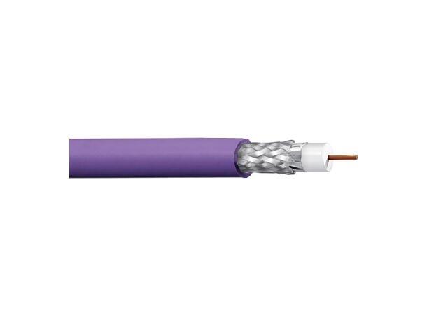 Videokoaks RG6 UHDTV 6 GHz SDI LSZH Belden  Ø=6,9mm Dca-s1d1a1 Lilla, 500mT 