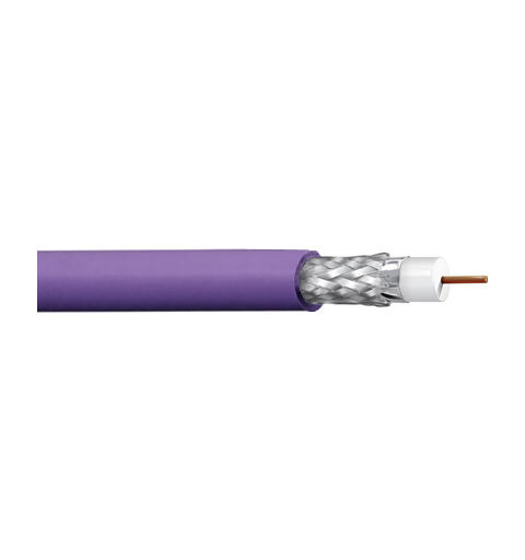 Videokoaks RG6 UHDTV 6 GHz SDI LSZH Belden  Ø=6,9mm Dca-s1d1a1 Lilla, 500mT