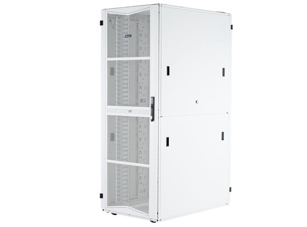 FlexFusion Cabinet 42RU 800mmx1200mm Brush seal, Cbl mng left,L PDU brkt,Hvit