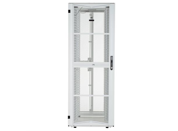 FlexFusion Cabinet 42RU 800mmx1200mm Brush seal, Cbl mng left,L PDU brkt,Hvit
