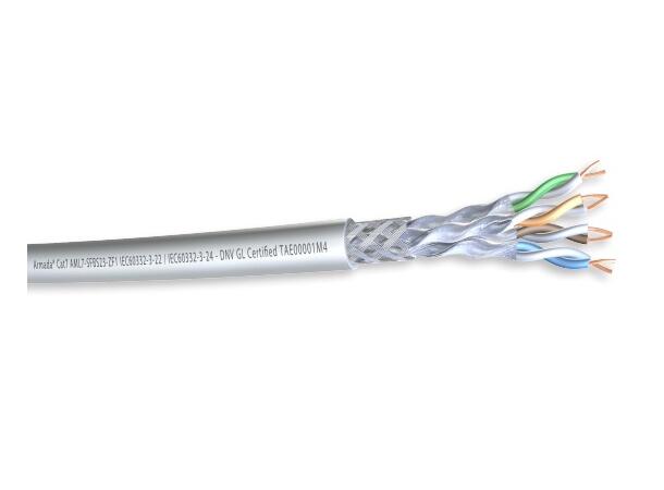 Cat 7 S/FTP FRLSZH SHF-1 IEC60332-3-22 IEC60332-3-24 UV Resistant Grey DNV Appr