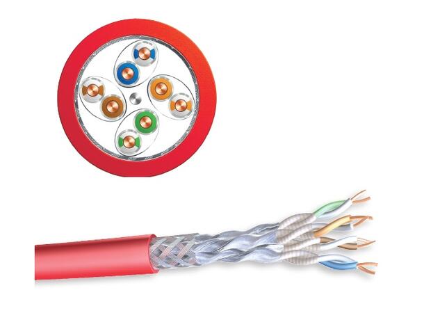 Kat7 S/FTP Funksjonssikker FRLSZH SHF1 IEC60331-23 IEC60332-3-22 / IEC60332-3 2 