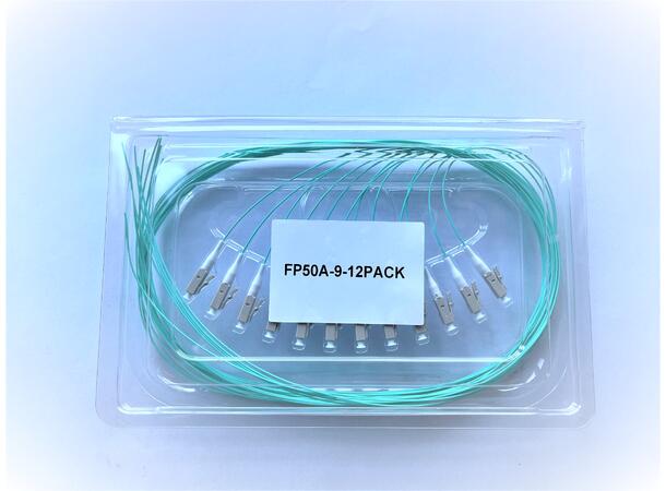 Pigtail OM3 LC 12-pakning Aqua