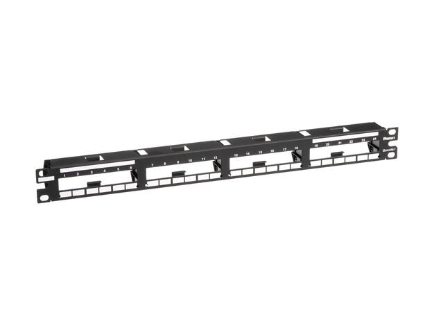 QuickNet SFQ 19" 24 ports patchpanel 1U Panduit, uskjermet 