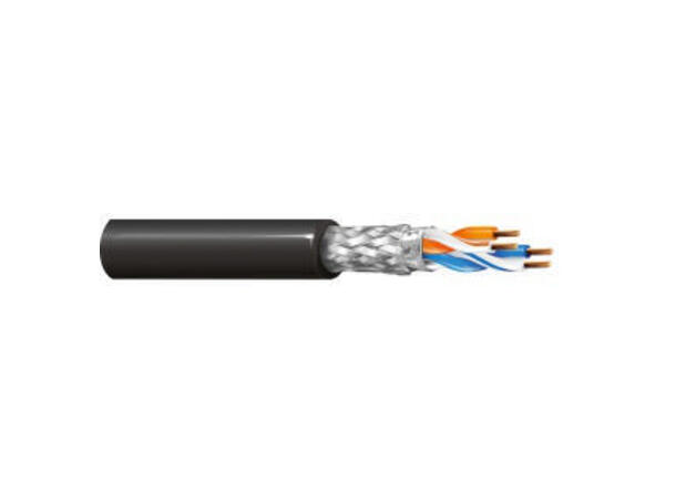 Kat5e Industri, SF/UTP 2par, PVC Belden 72002E, AWG26/7, Sort, 305mT 