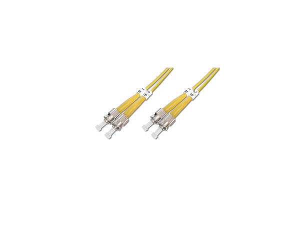 Patch Fiber OS1 ST/ST Gul 2m Duplex Halogenfri 3mm 