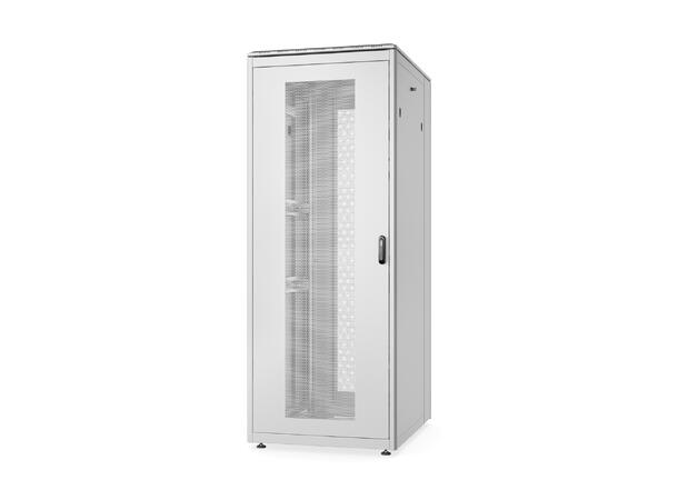 42U Gulvskap 800x1000mm Grå perforert front- og bakdør,800kg 